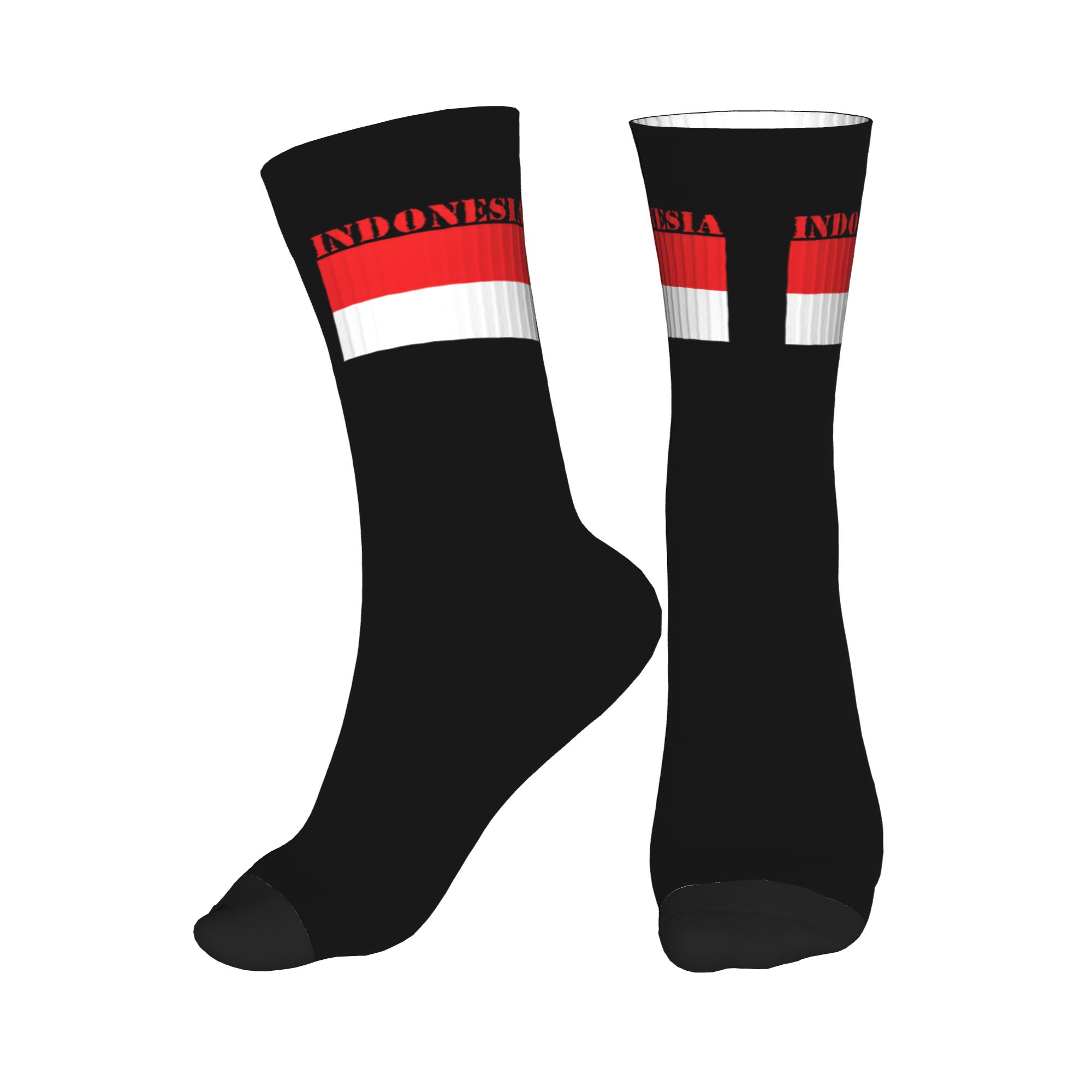 3D Printing Indonesia - Cute Mens Indonesia Flag Dress Socks