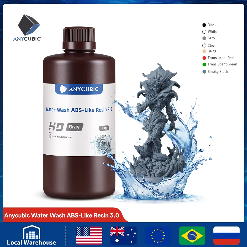 Glue For 3D Printing - ANYCUBIC Water-Washable Like ABS Resin 3.0