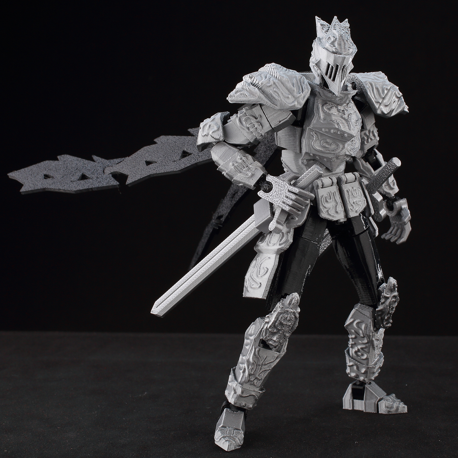 3D Printing Knight Armor - ​9L3D Lucky13 Silver Armor Knight Action