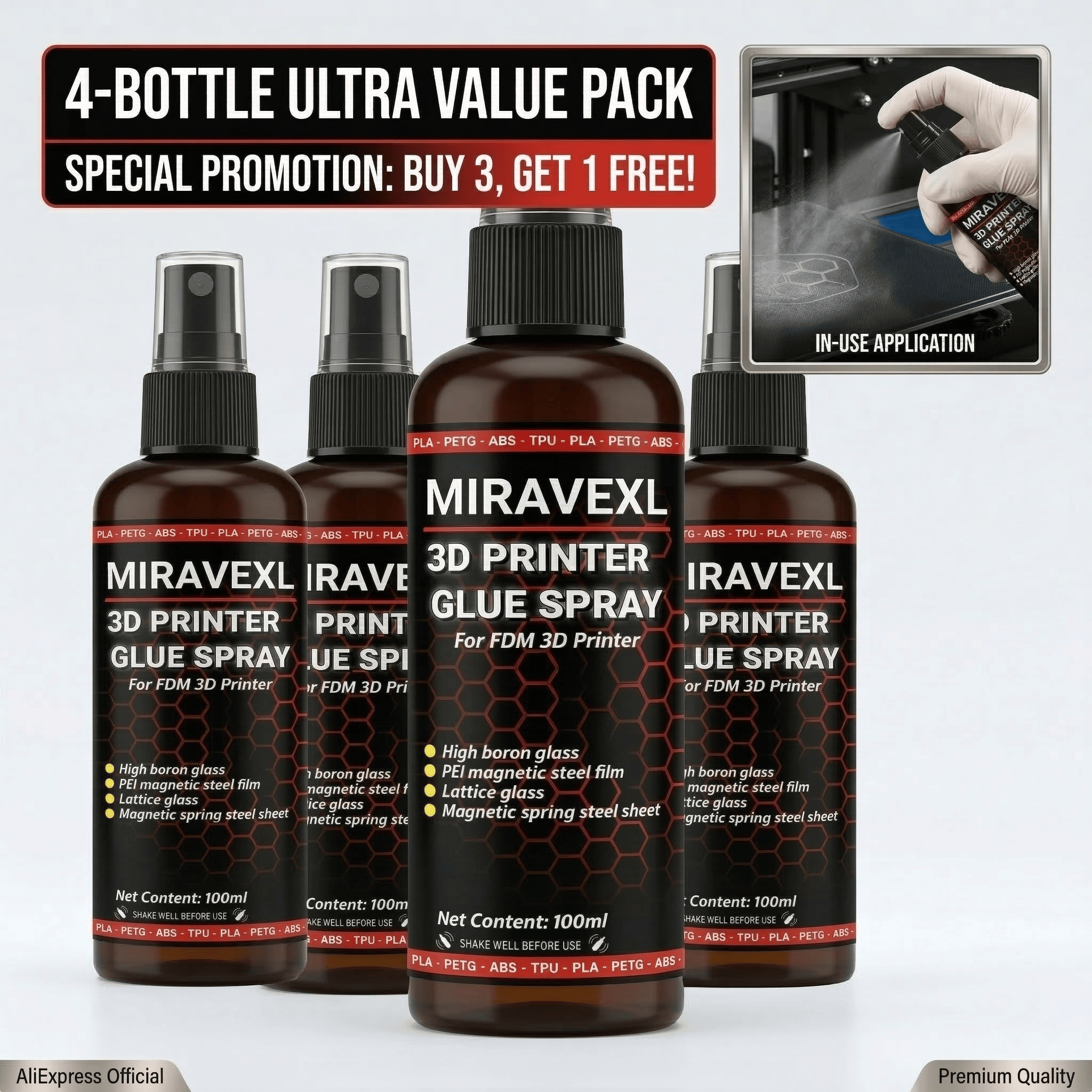 Glue For 3D Printing - 3D Printer Bed Adhesive Spray Strong