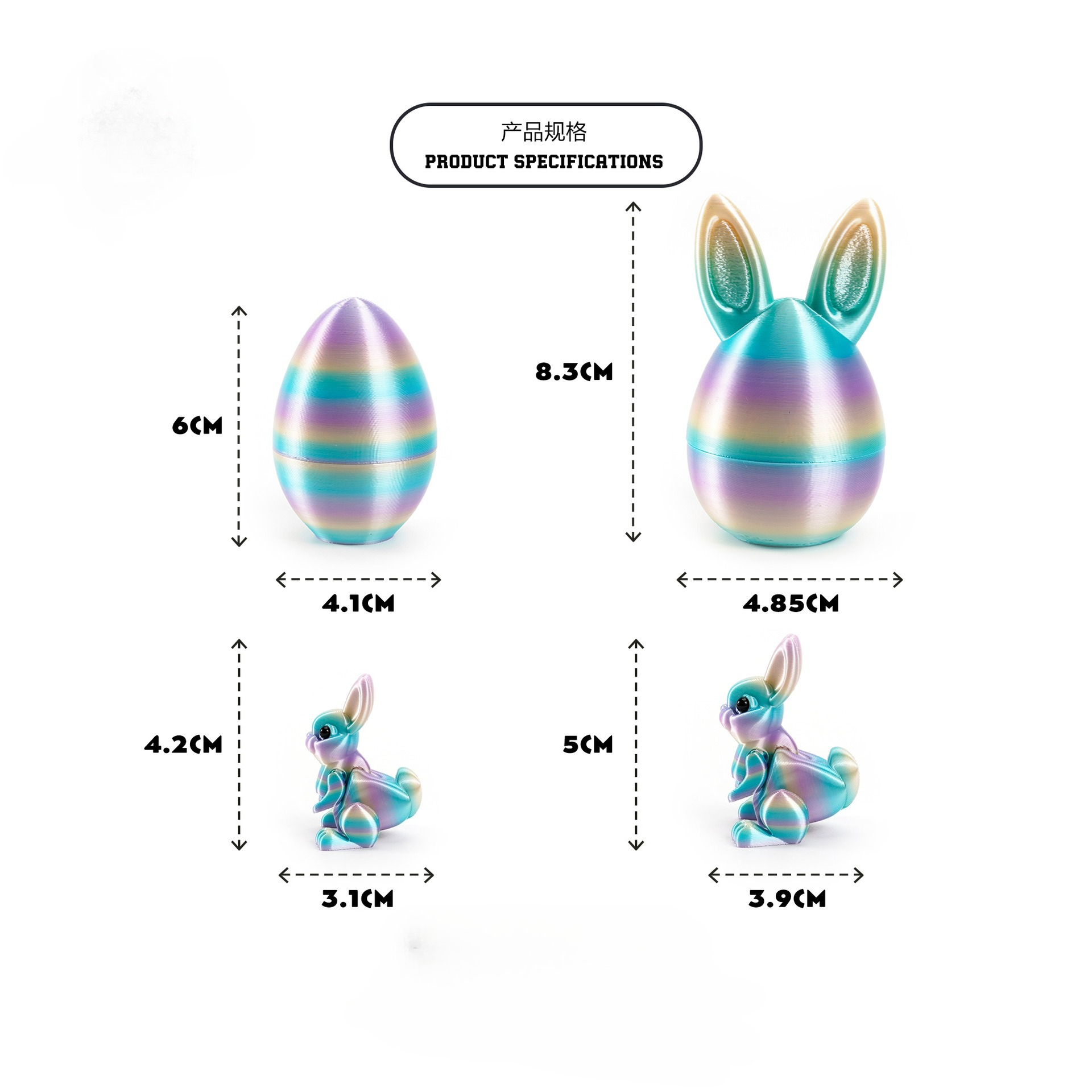3D Printed Rabbit Eggs Figurin - đánh giá và giá 3D Printing Rabbit