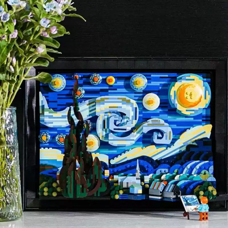 Van Gogh Starry Night 3D Build - đánh giá và giá 3D Printing Lego