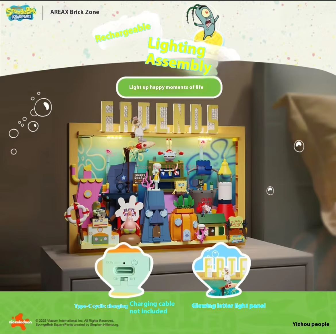 Official Area-X Spongebob Squa - đánh giá và giá 3D Printing Lego